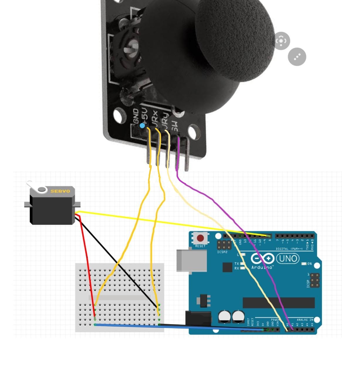 Using Joystick To Control A Micro Servo Hackster Io