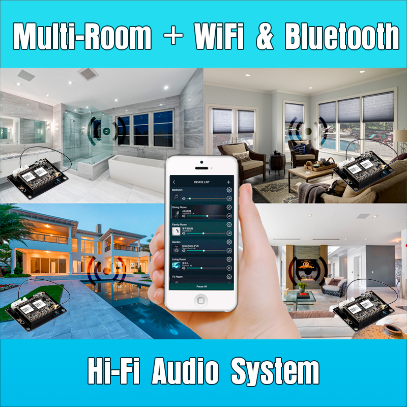 DIY Multi-Room WiFi + Bluetooth Audio 