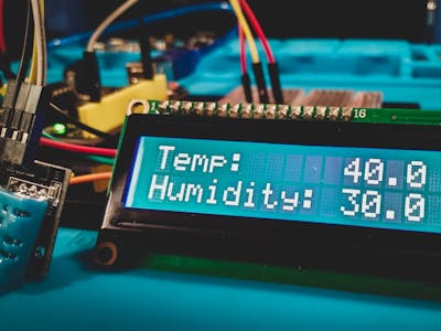DHT11 Temperature and Humidity on I2C 1602 LCD
