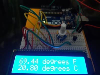 LCD Thermometer using TMP36 Sensor