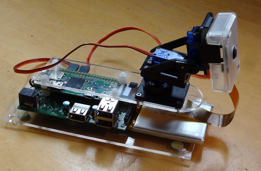 Webcam with Pan/Tilt Servos and Battery Backup