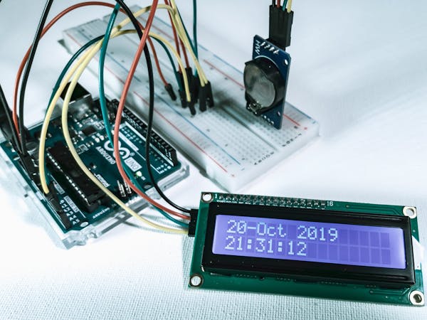 Display Time Date I2c Lcd And Ds3231 Real Time Clock Visuino Arduino