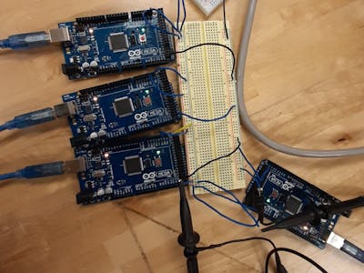 Using I2C Communication Protocol to Connect 6 Arduino Megas