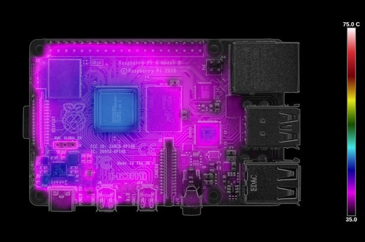 Raspberry Pi 4B SDRAM firmware - idle. (📷: Gareth Halfacree)