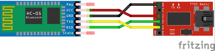 Schematic of HC-05 with FTDI module