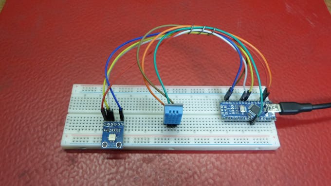 Weather Station with a Processing Graphical User Interface - Arduino ...