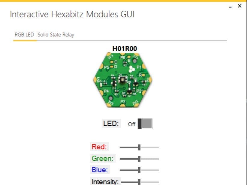 Interactive Hexabitz Modules GUI