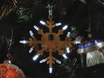 Shimmering Snowflake PCB Ornament