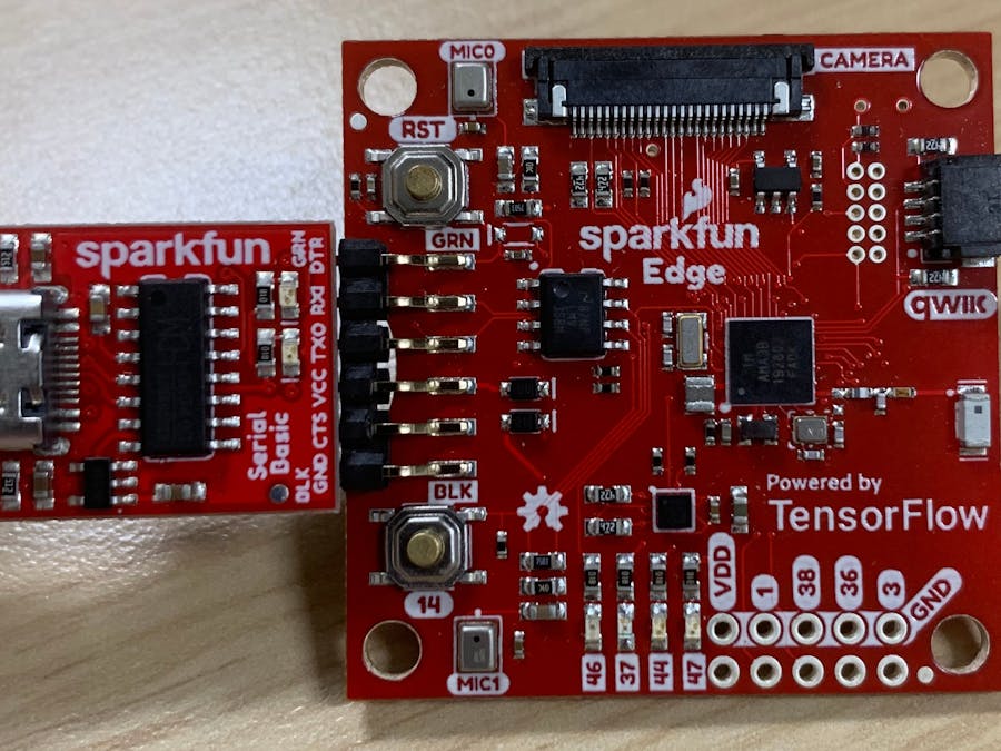 Wake word detection on SparkFun Edge
