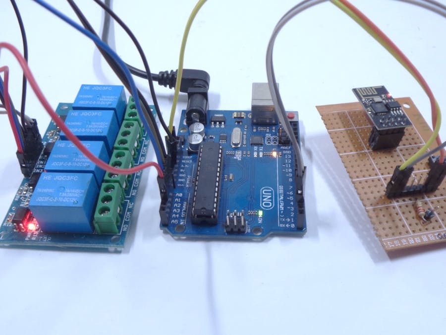 Home Automation Using ESP8266 Wi-Fi Module Without Internet Circuit Diagram