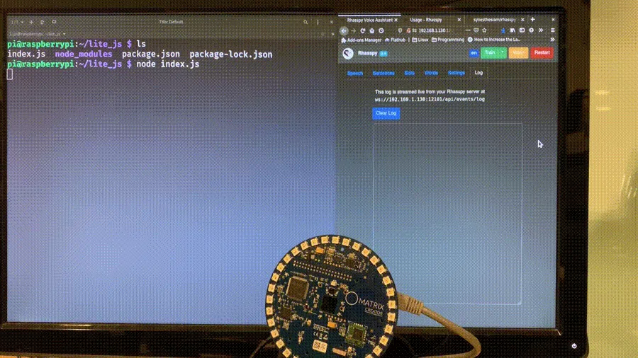 Rhasspy Voice Assistant on MATRIX Voice and MATRIX Creator - Hackster.io