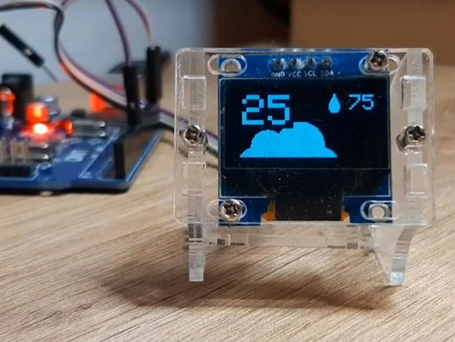 Simple Diy Weather Station With Dht11 And Oled Display 7068