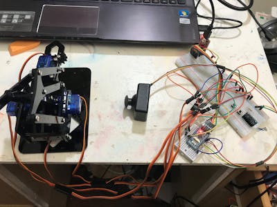 Joystick Controlled Robot Arm