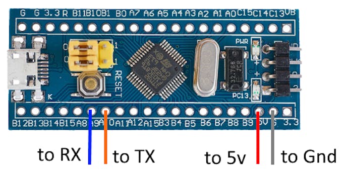 Blue Pill to FTDI Adapter Wiring