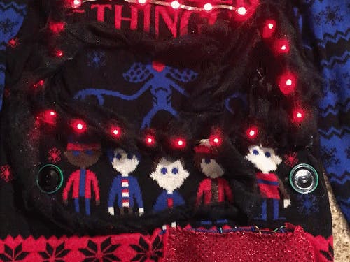 Stranger Things Ugly Christmas Sweater Hackster Io Stranger Things Ugly Christmas Sweater