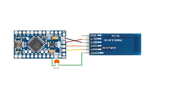 Wireless Programming of Arduino Pro mini with HC-05