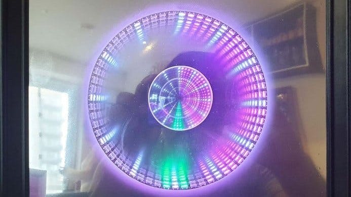 How To Build An Affordable Infinity Mirror Clock Hackster Io