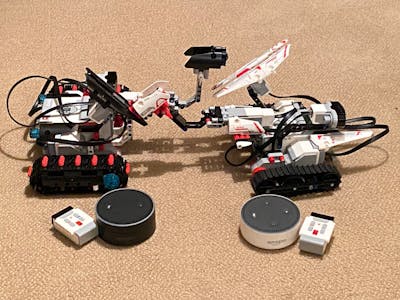 Battle LEGO Robots with Alexa as Your Gamemaster