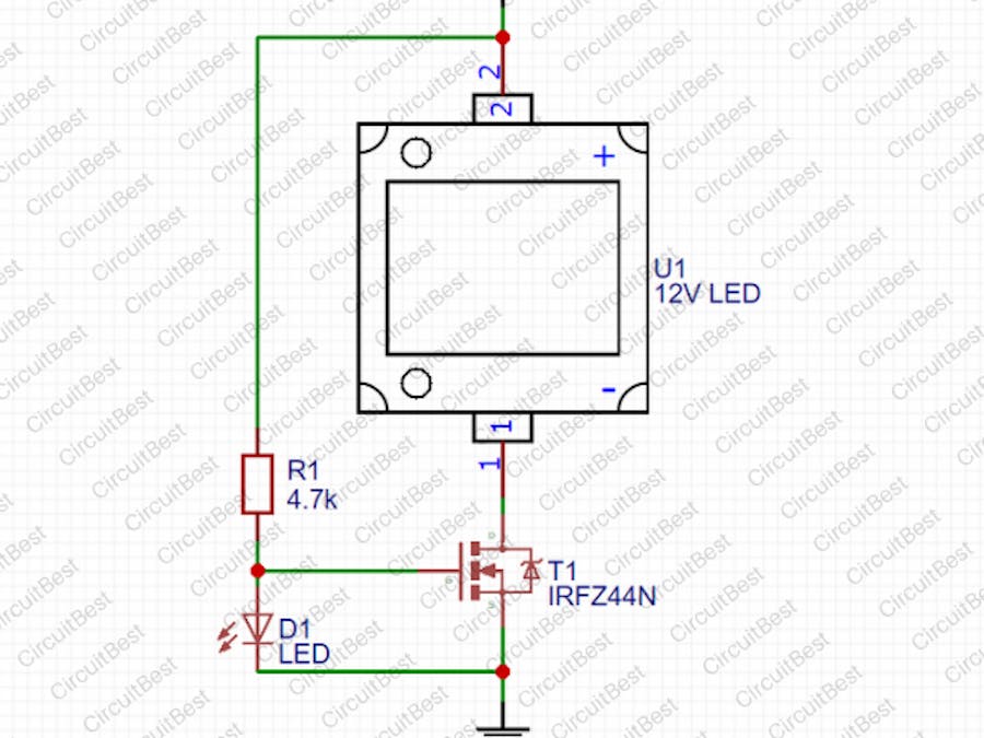 12V LED Flasher Circuit 