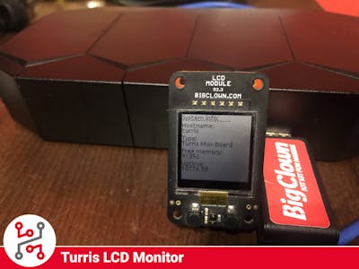 Turris MOX LCD Monitor with HARDWARIO IoT Kit