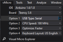 teensy support for arduino 1.8.5