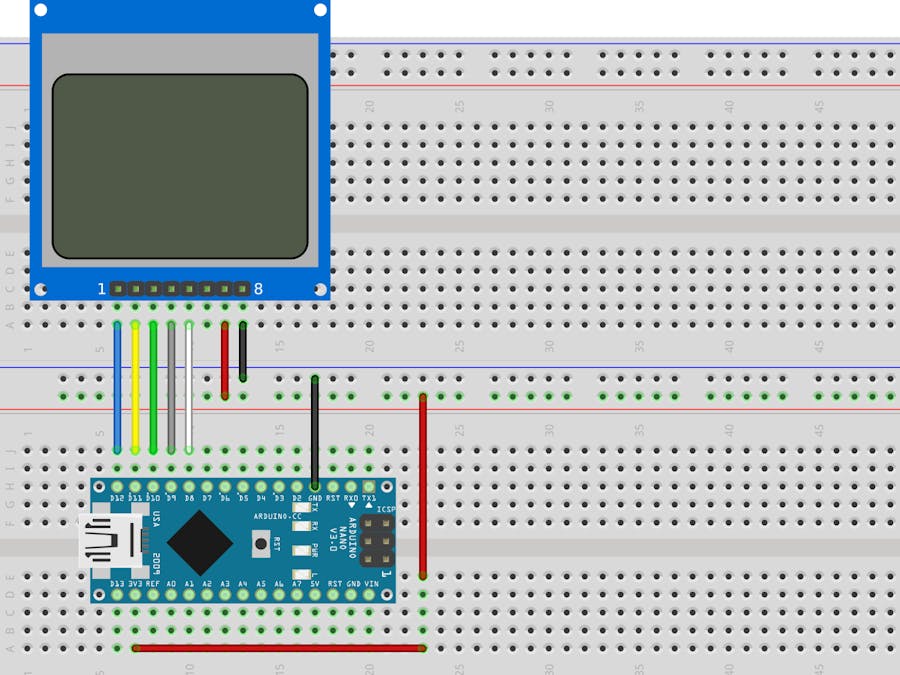 nokia 5110 pcd8544 with arduino hackster io