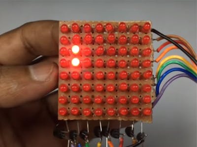 Running LED Matrix with CD4017 with Utsource
