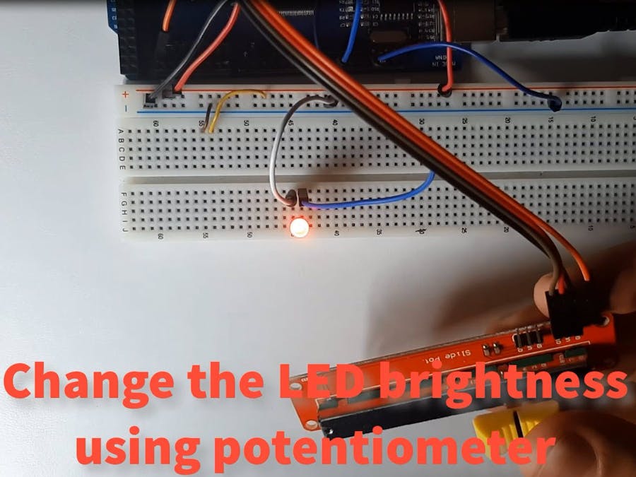 Controlling LED Brightness With a Potentiometer and Arduino