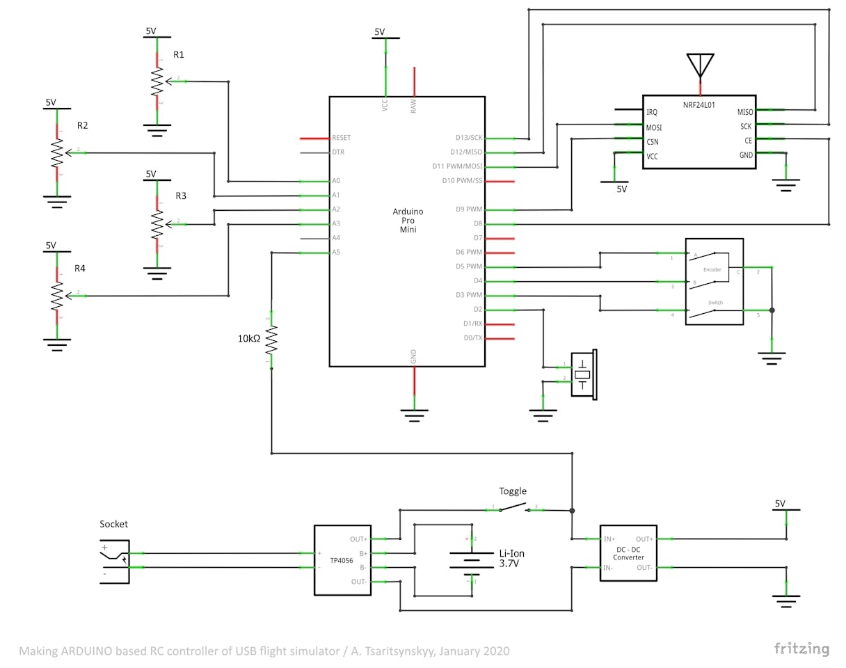 Making Arduino Based Rc Transmitter Of Usb Flight Simulator