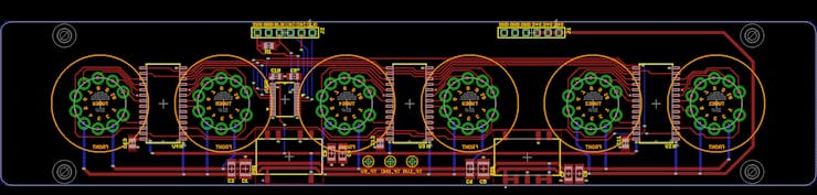 Finished tube / driver board layout.