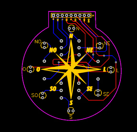 Figure 3 - Printed Circuit Board of the Digital Compassing.