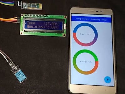 Temp & Humidity DHT11, Weather monitoring in Mobile App