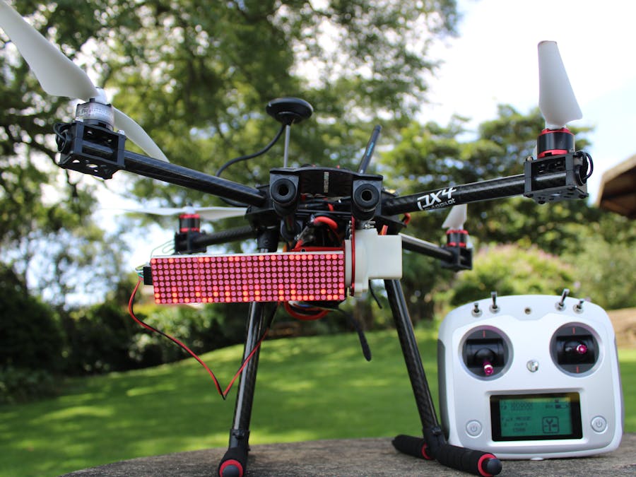 Air To Ground Display: Drone Mounted Ground Visible Display