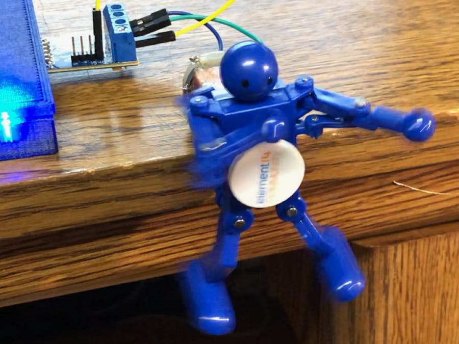 MiniZed and Bob the Blue Element14 Robot Dude