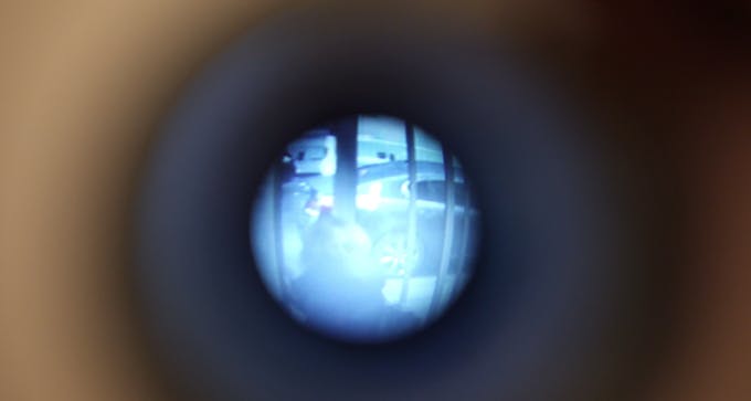 Looking through the peephole