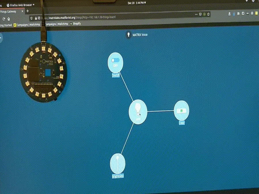 MATRIX Voice ESP32 as Mozilla WebThing - Hackster.io