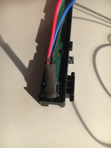 save the solder joints with shrink tubing
