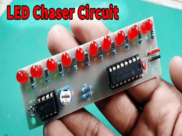 How to Make LED Chaser using NE555 & CD4017