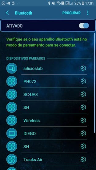 Figure 5 - Cellphone connected in bluetooth module named of silicioslab.