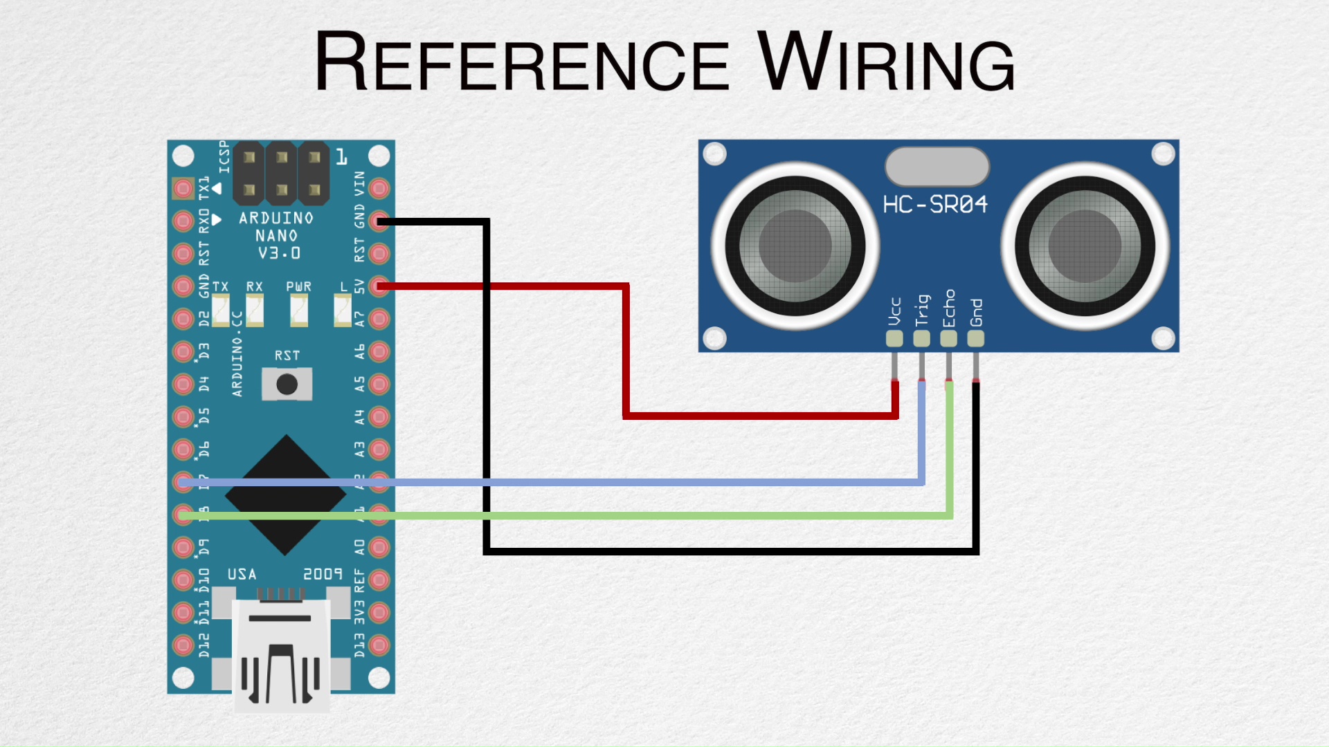 how to wiring frc ultrasonic sensor