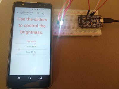 Use NodeMCU to control an RGB led