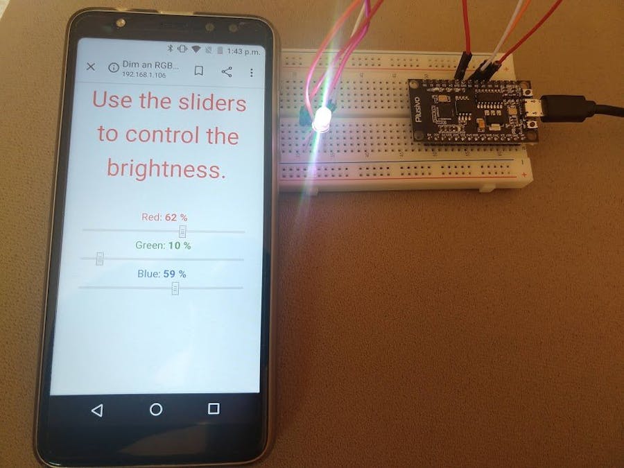 Use NodeMCU to control an RGB led