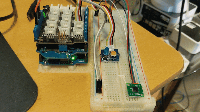 Kemet sensor connected to Arduino