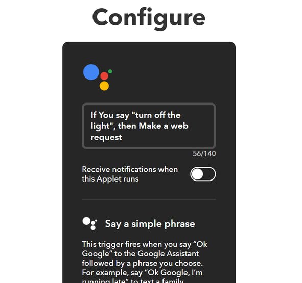 ok google off the light