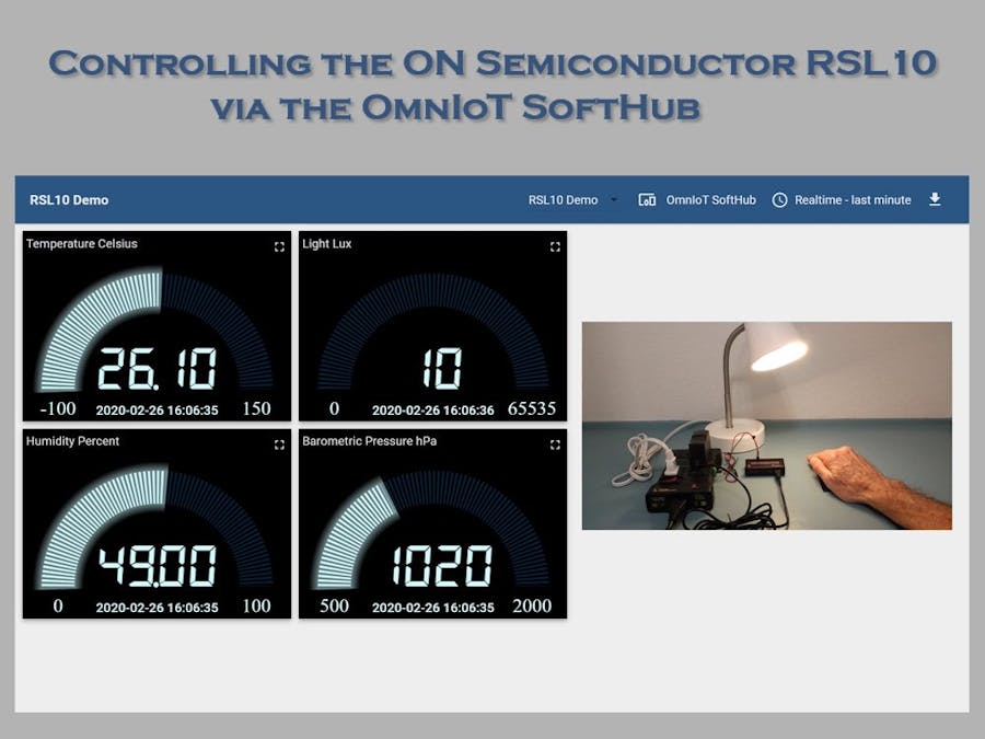 Control the ON Semiconductor RSL10 from the OmnIoT SoftHub