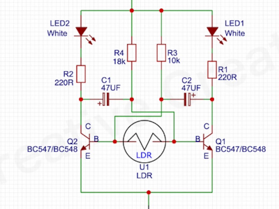 LED Flasher Circuit with LDR