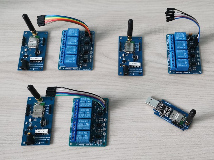 Wireless actuator for home automation 433MHz/868MHz/915MHz