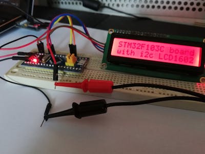 i2c LC1602 display drived by STM32F103