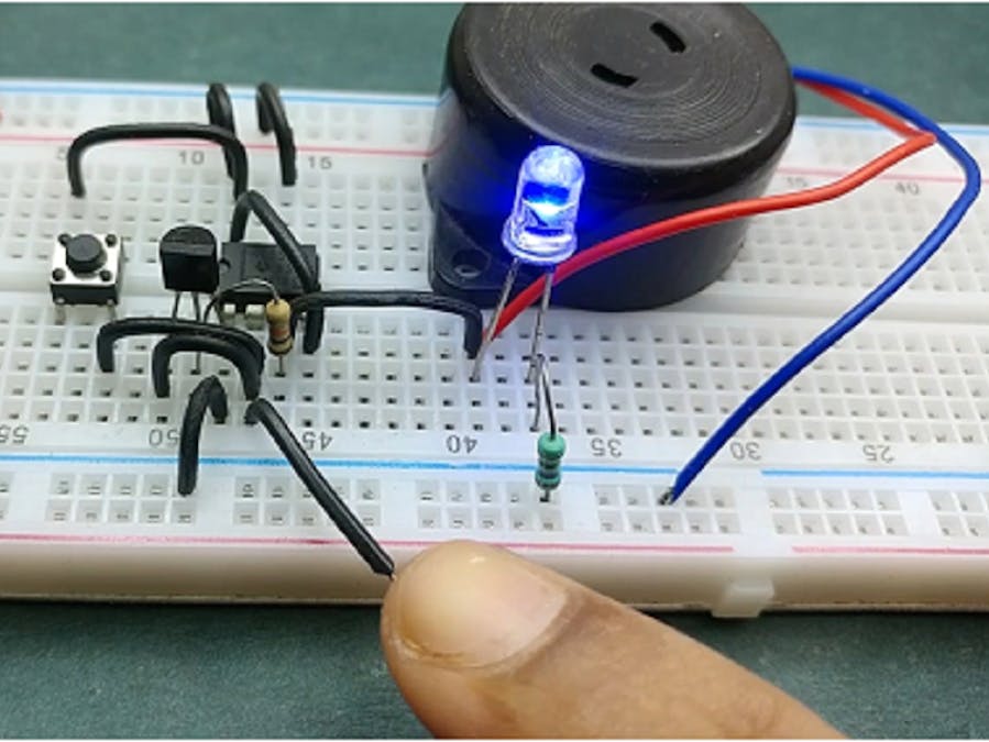 Latching Touch Sensitive Alarm Electronic Circuit