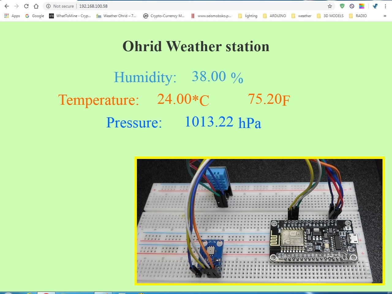 DIY ESP8266 Wireless Web Weather Station - Hackster.io